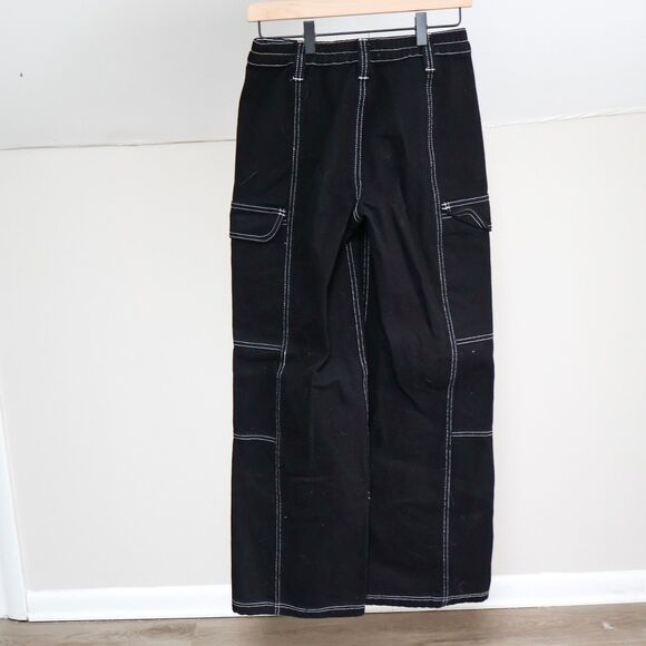 Pacsun Black Low Rise Puddle Cargo Pants Small - Picture 4 of 10